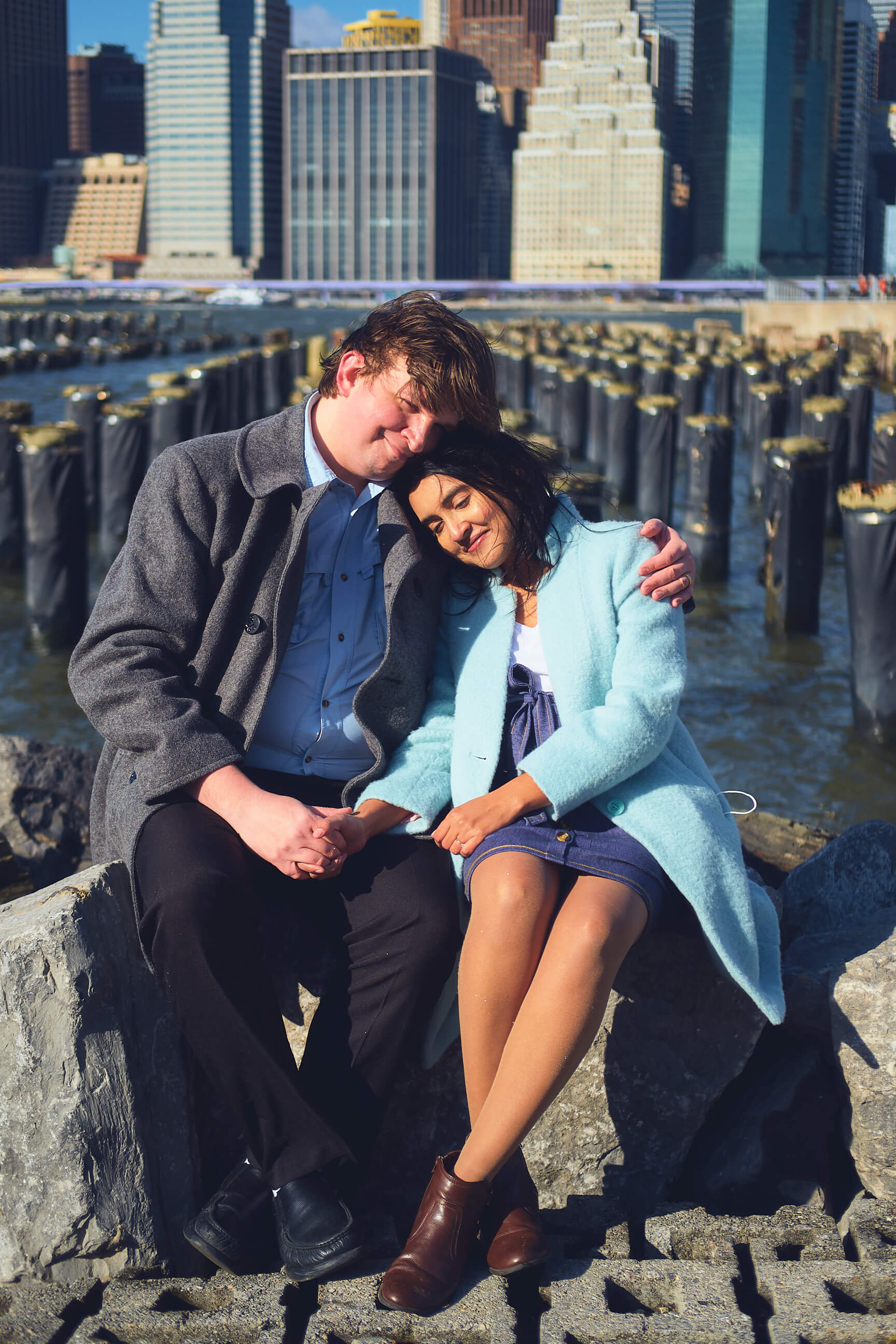 Flora - 1 Year Wedding Anniversary Photoshoot - Couples photography - Portrait Session - Dumbo Brooklyn Bridge Park - New York