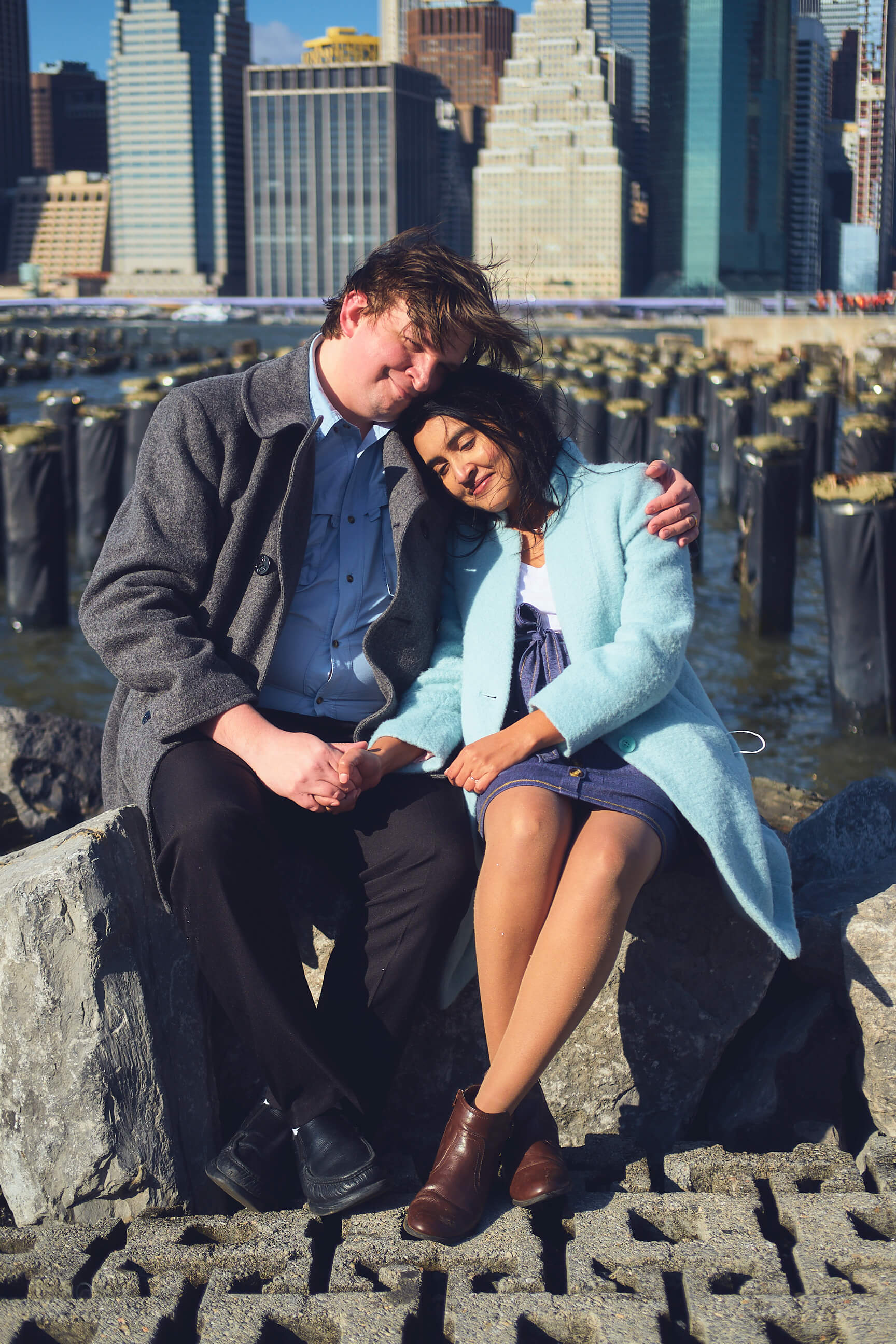 Flora - 1 Year Wedding Anniversary Photoshoot - Couples photography - Portrait Session - Dumbo Brooklyn Bridge Park - New York