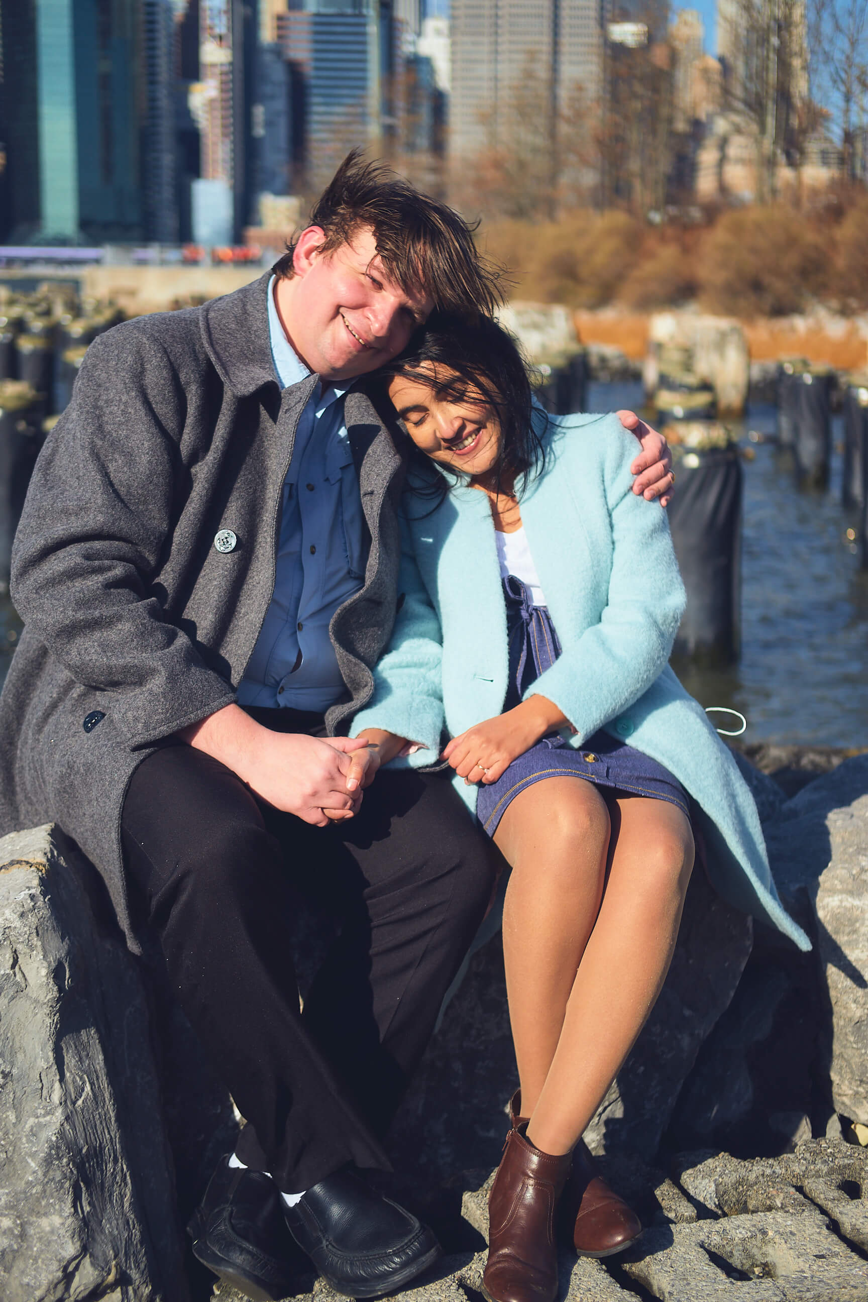 Flora - 1 Year Wedding Anniversary Photoshoot - Couples photography - Portrait Session - Dumbo Brooklyn Bridge Park - New York