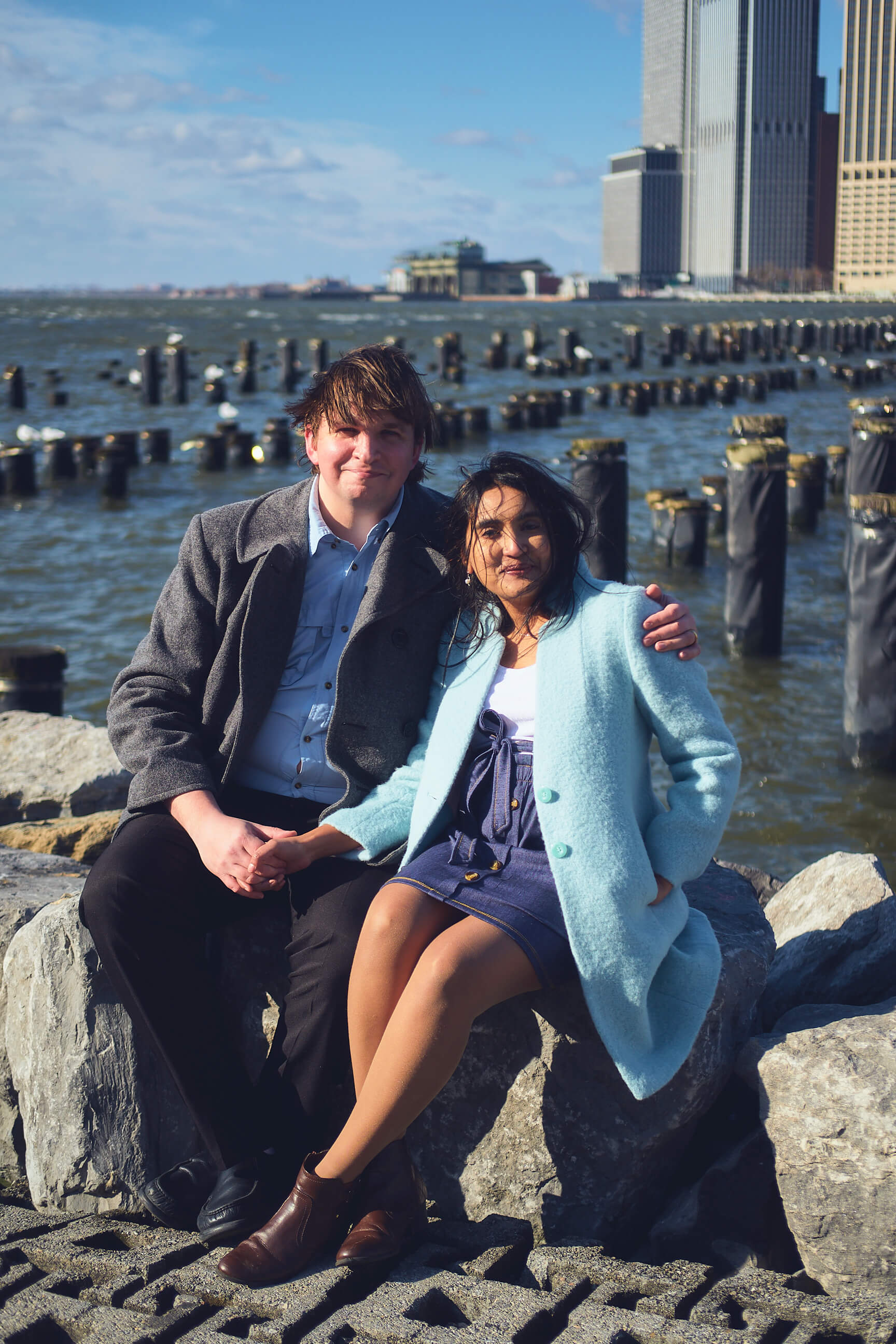Flora - 1 Year Wedding Anniversary Photoshoot - Couples photography - Portrait Session - Dumbo Brooklyn Bridge Park - New York