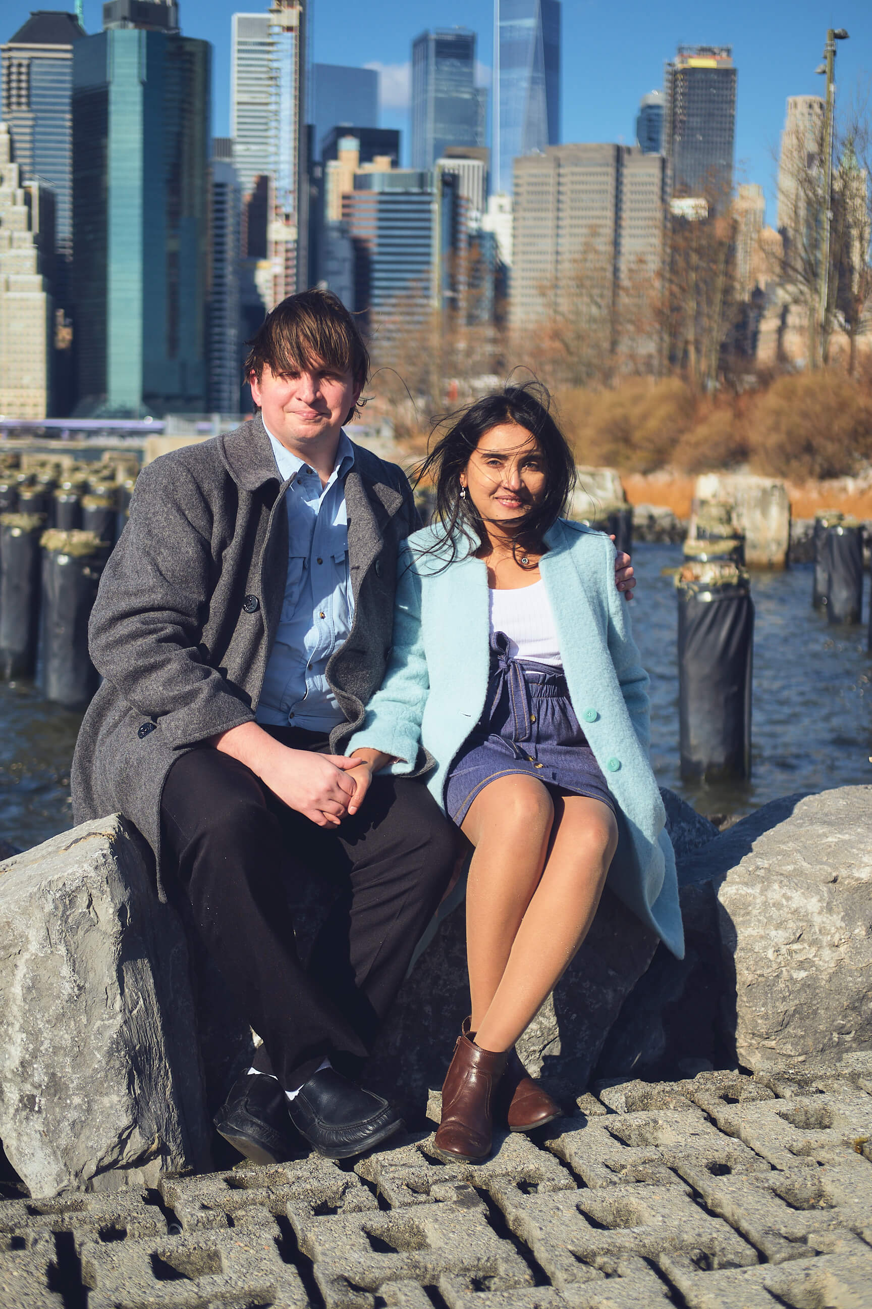 Flora - 1 Year Wedding Anniversary Photoshoot - Couples photography - Portrait Session - Dumbo Brooklyn Bridge Park - New York