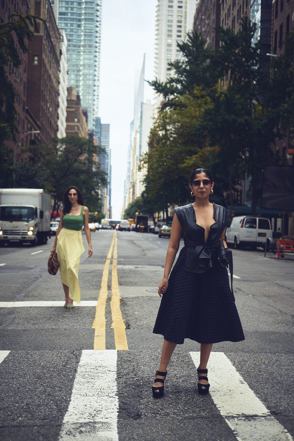 Drishti & Rachel - CLOSR - September 2023 Editorial NYFW Event Looks - Editorial Photography - Brand Photography - Sutton Place, New York City
