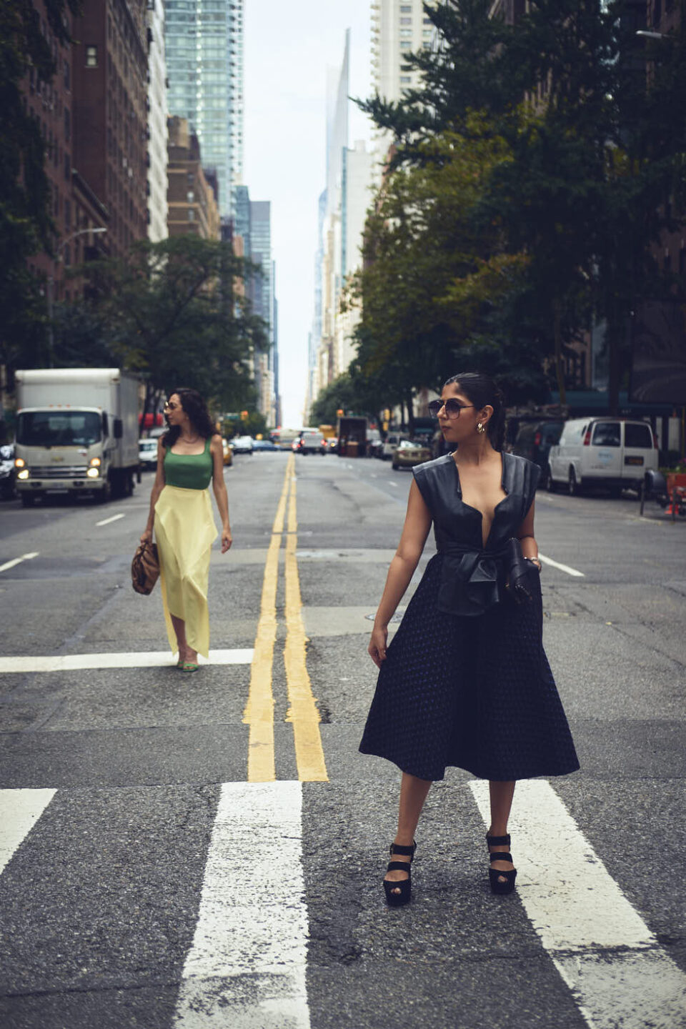 Drishti & Rachel - CLOSR - September 2023 Editorial NYFW Event Looks - Editorial Photography - Brand Photography - Sutton Place, New York City 