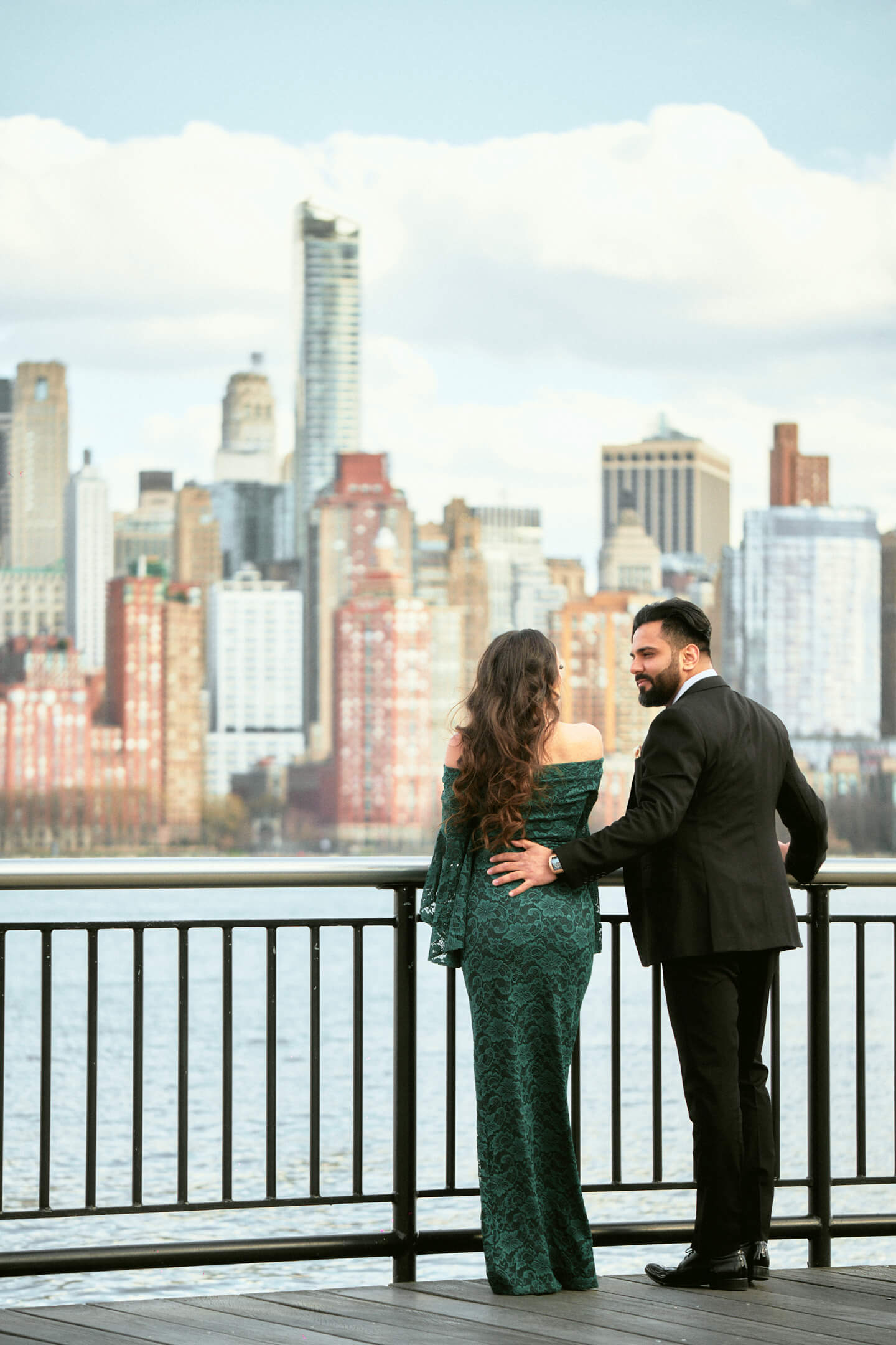 Mansi & Mudit - Save the Date - Couples Session - Exchange Place, Jersey City - Portrait Photography Session