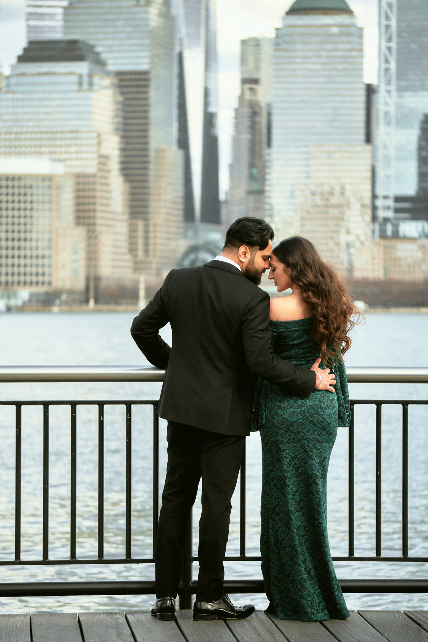 Mansi & Mudit - Save the Date - Couples Session - Exchange Place, Jersey City - Portrait Photography Session
