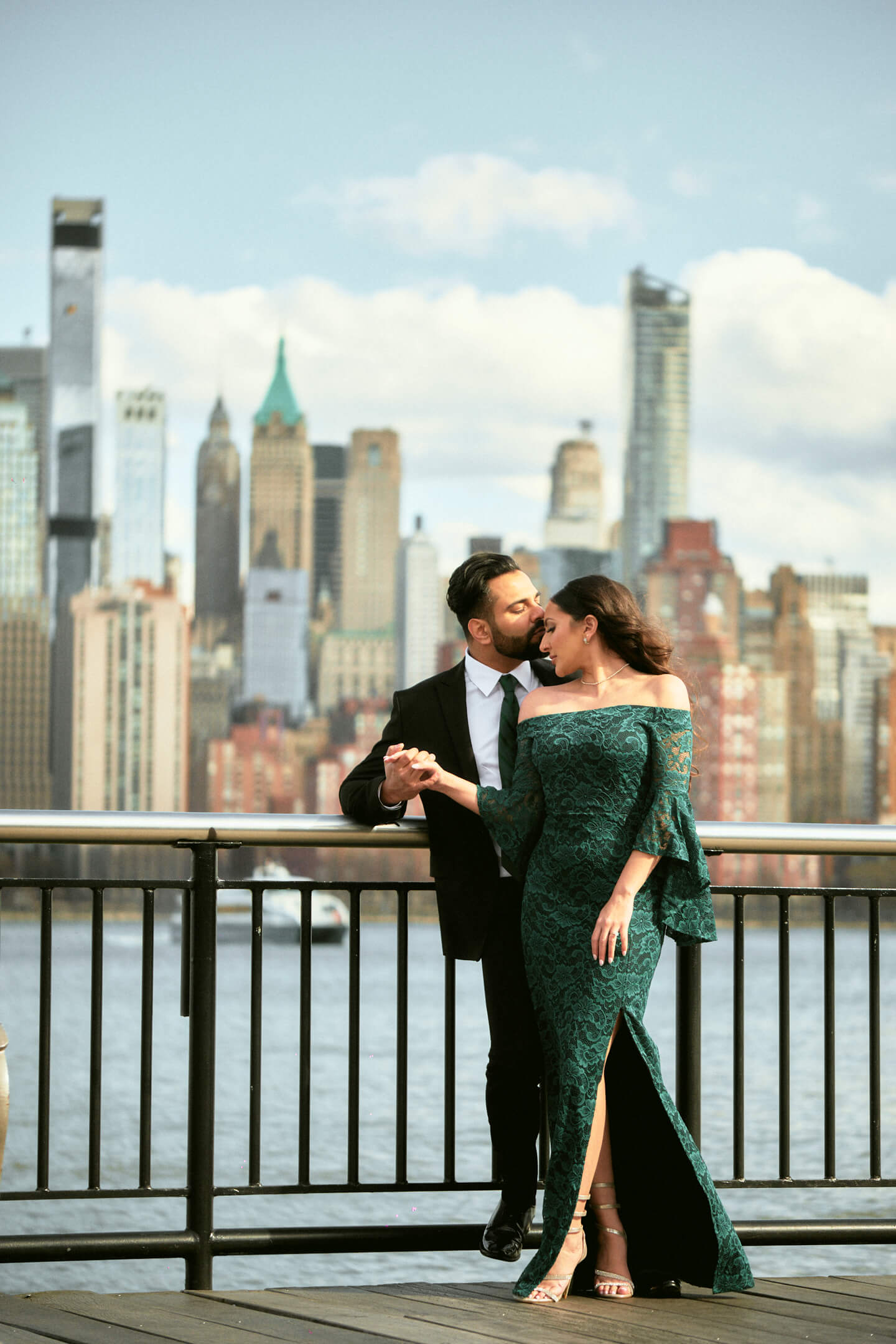 Mansi & Mudit - Save the Date - Couples Session - Exchange Place, Jersey City - Portrait Photography Session