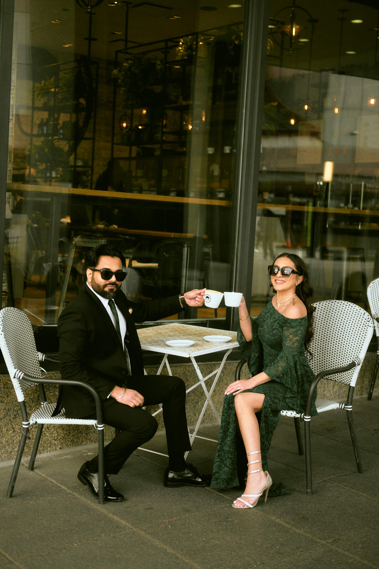 Mansi & Mudit - Save the Date - Couples Session - Exchange Place, Jersey City - Portrait Photography Session