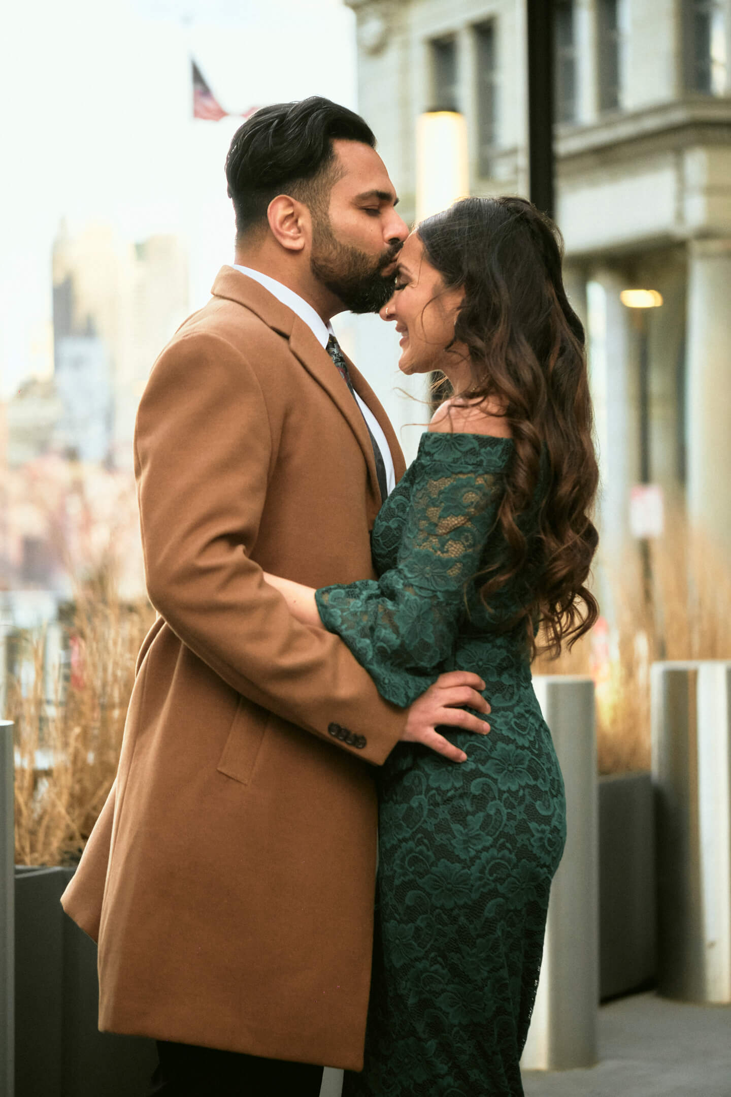 Mansi & Mudit - Save the Date - Couples Session - Exchange Place, Jersey City - Portrait Photography Session