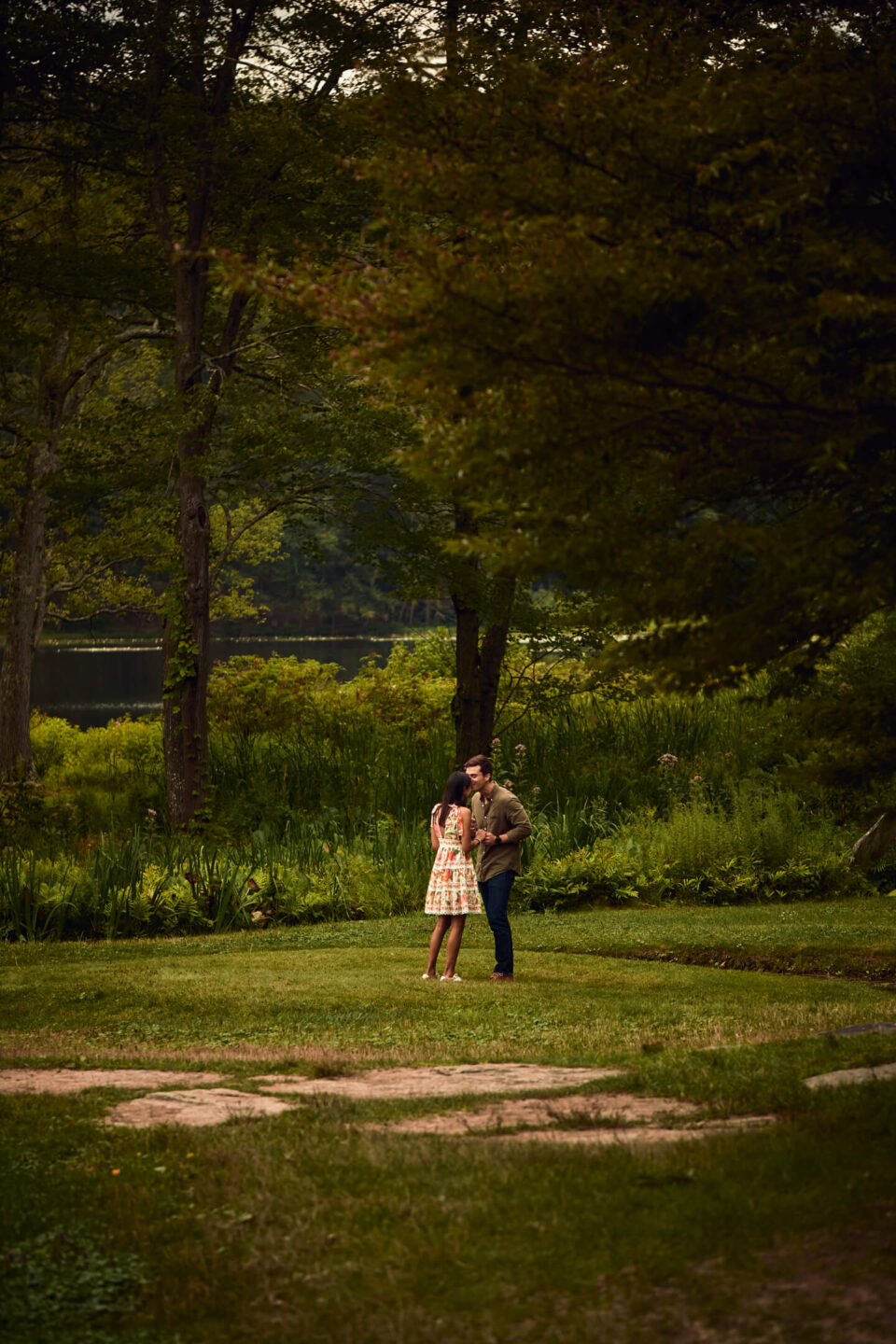 Chase & Alaina - Surprise Proposal - Innis Garden, New York - Environmental Portrait Session