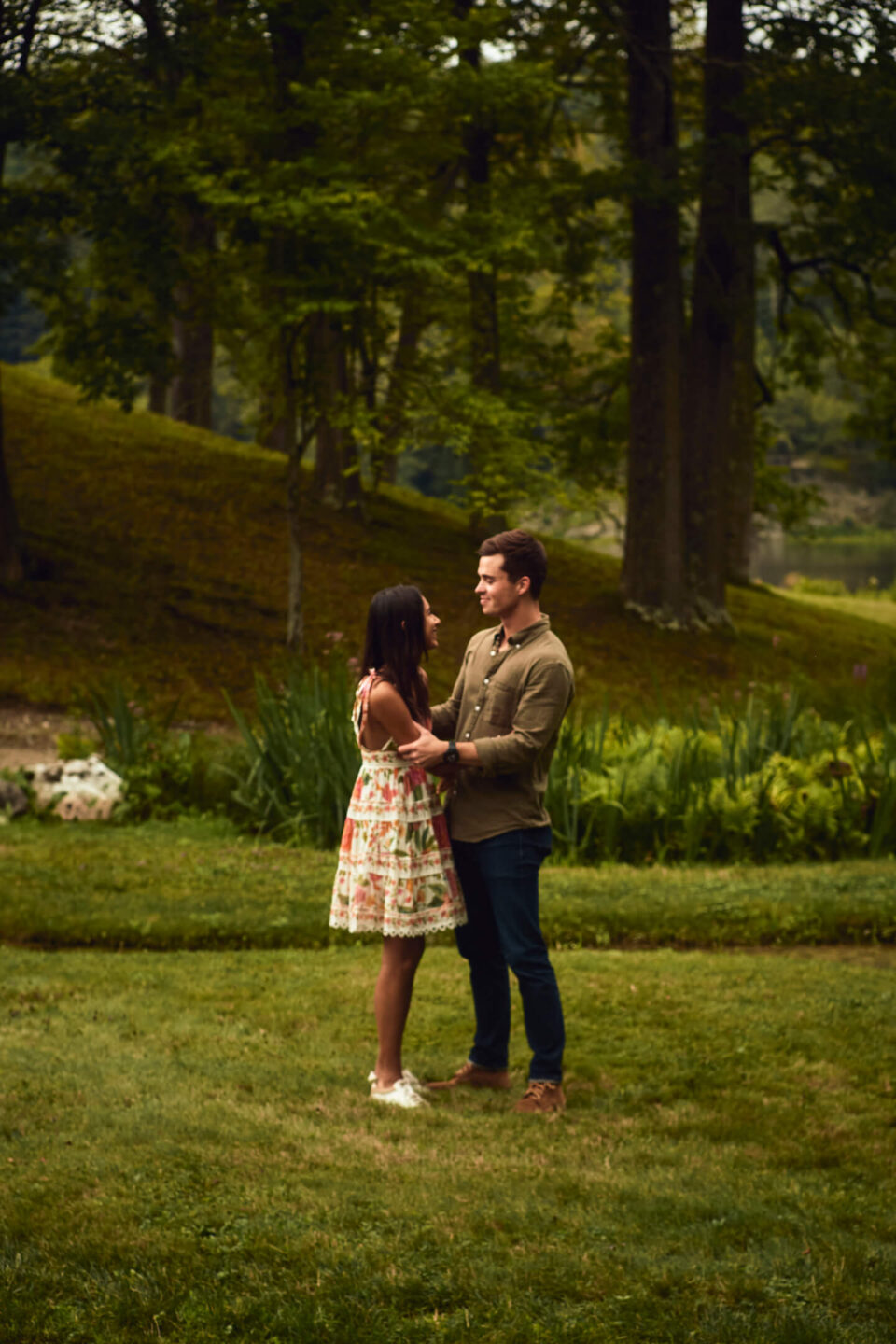 Chase & Alaina - Surprise Proposal - Innis Garden, New York - Environmental Portrait Session