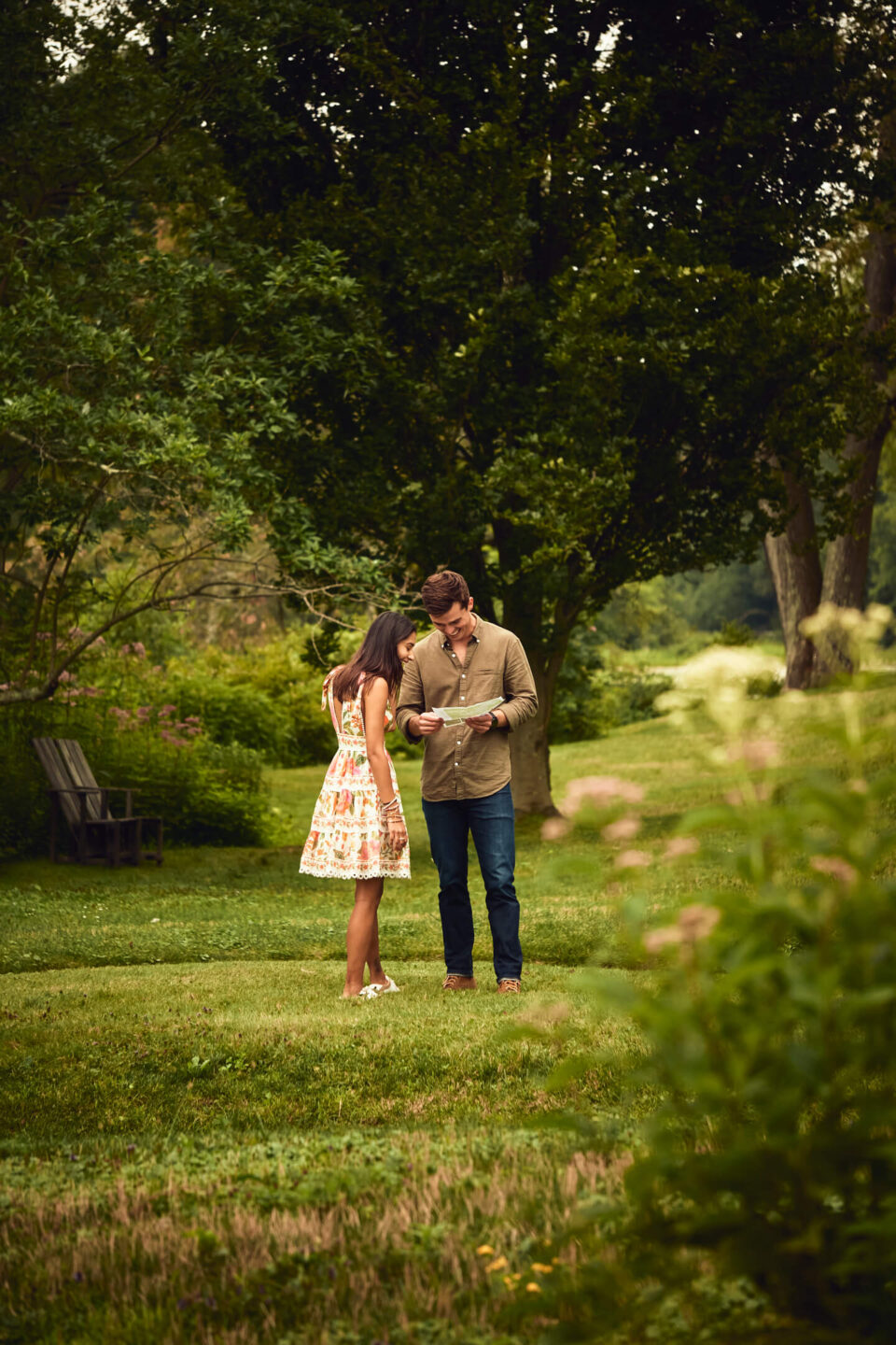 Chase & Alaina - Surprise Proposal - Innis Garden, New York - Environmental Portrait Session