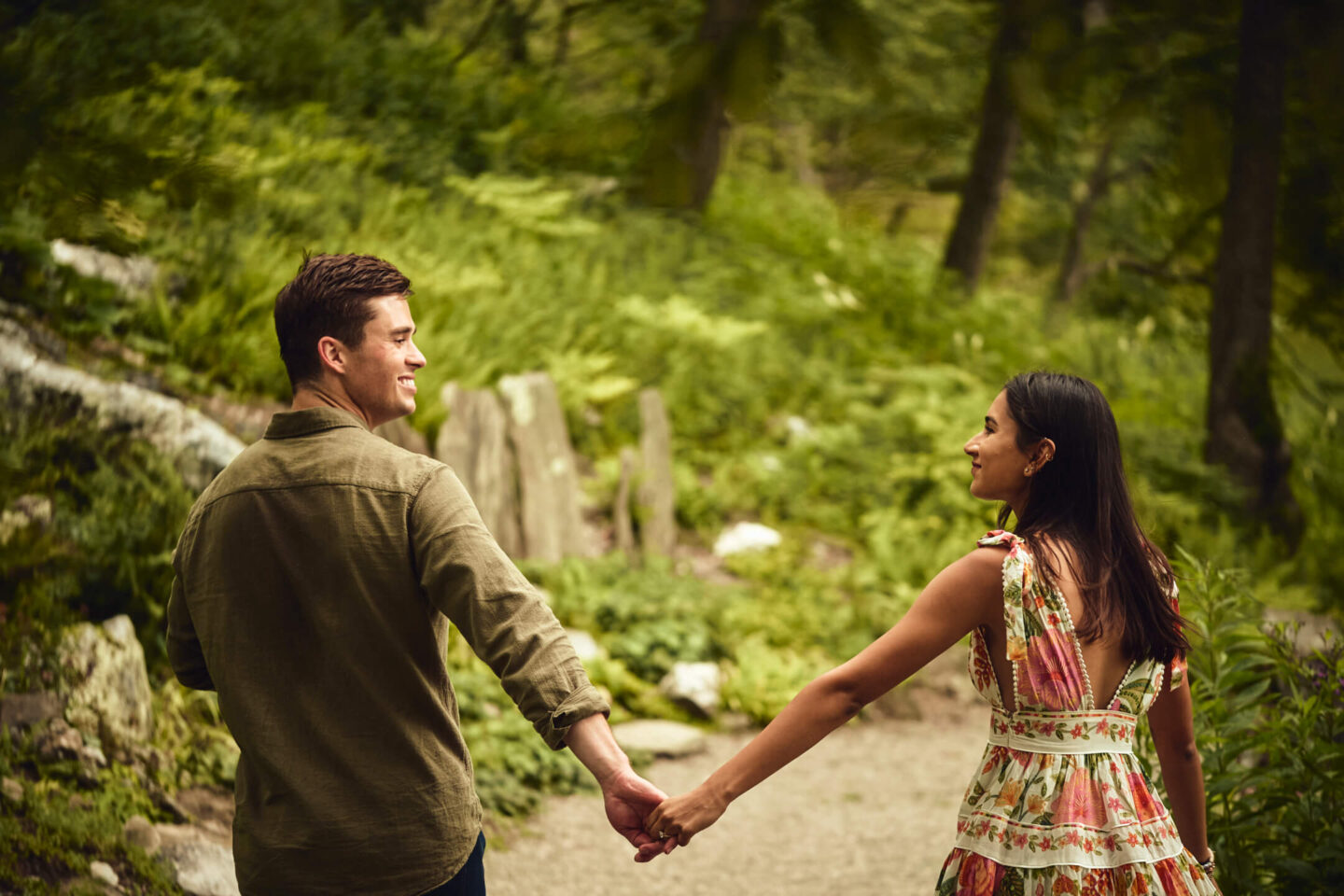 Chase & Alaina - Surprise Proposal - Innis Garden, New York - Environmental Portrait Session