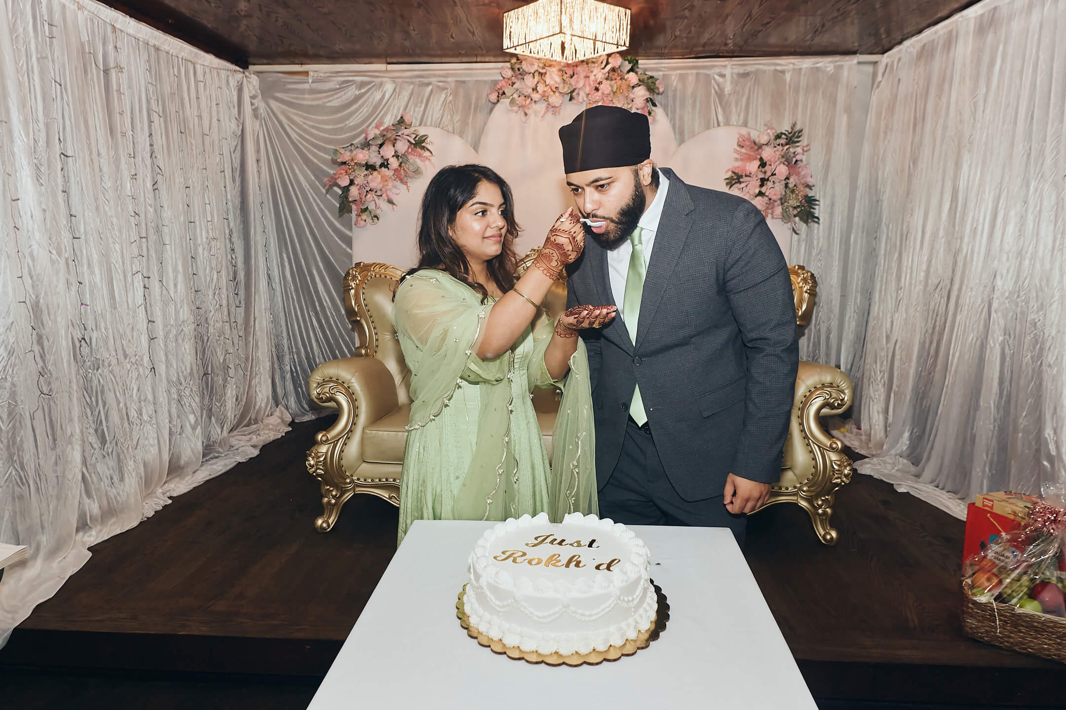 Simran & Harkirat - Rokha Ceremony - Shahi Catering, Bellerose NY - Event Photography - Pre-Wedding Indian Family Engagement Lunch - Ceremony Pary