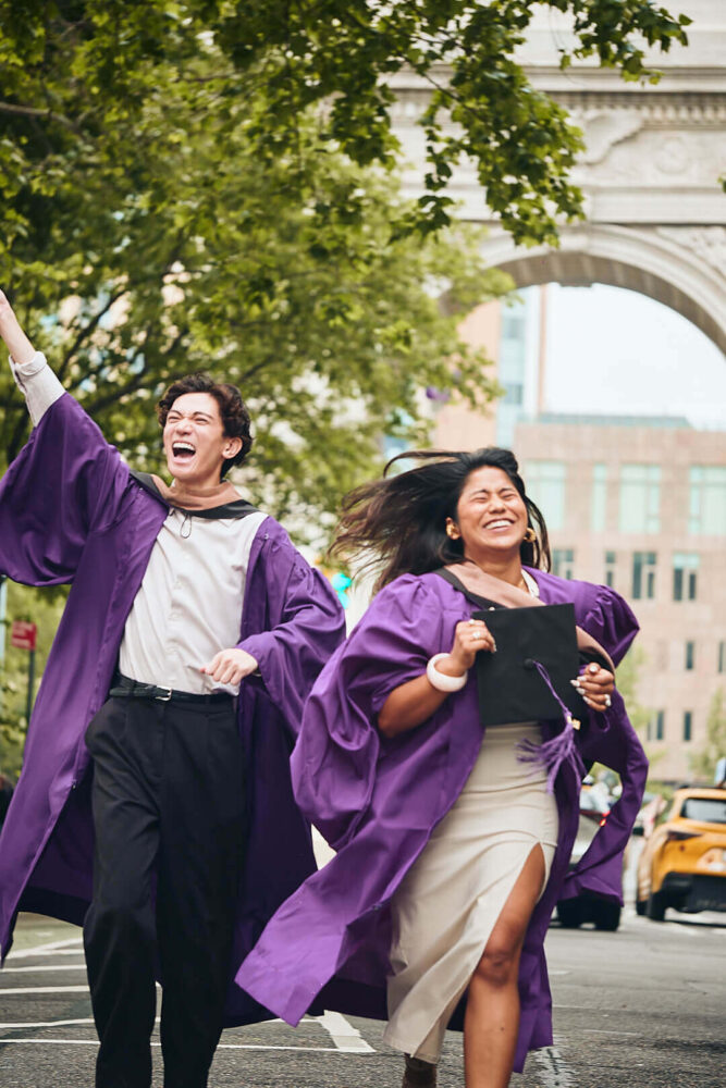 Prathana & Derek - NYU Graduation Photos - Washington Square Park NYC